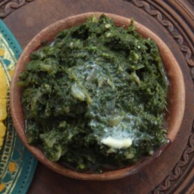 Saag Pure Punjabi meal prep Saag and Indian corn chapatti